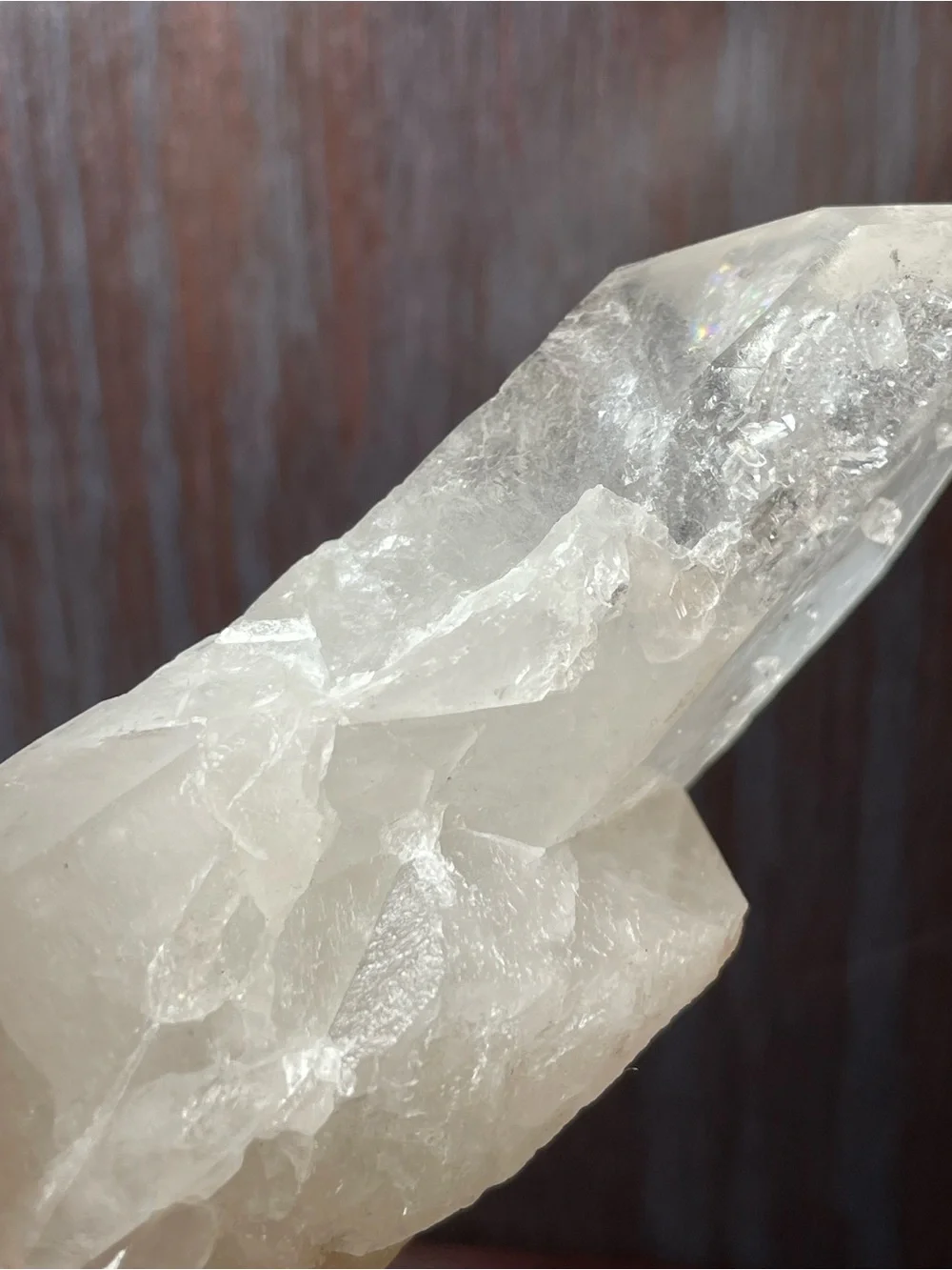 Clear Quartz Crystal Cluster — White Decorative Accent